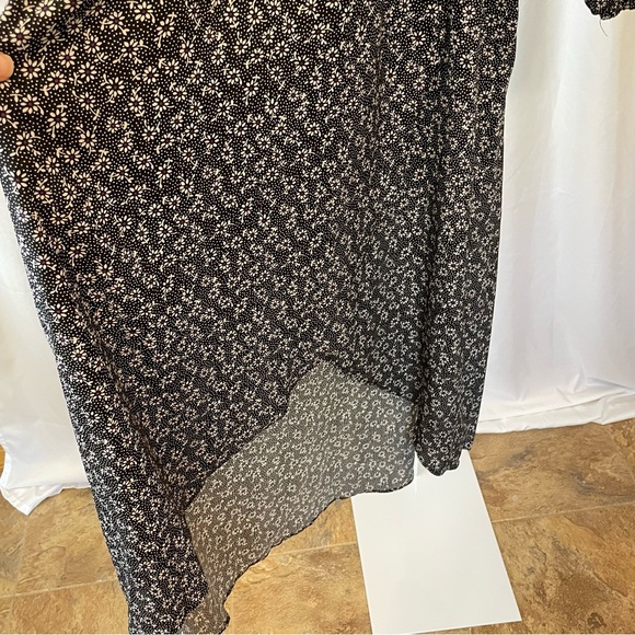 NWT Prettygarden Cottagecore Prairie Boho Floral Faux Wrap High Low Dress Size M - Picture 4 of 9